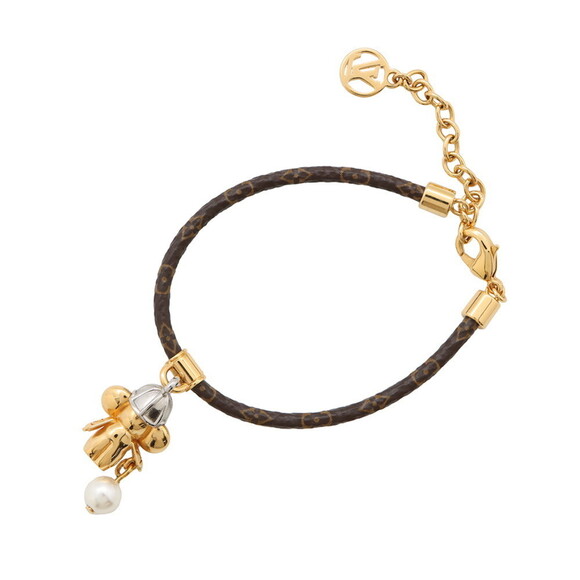 LOUIS VUITTON White Pearl Monogram Charm Bracelet - Picture 3 of 11